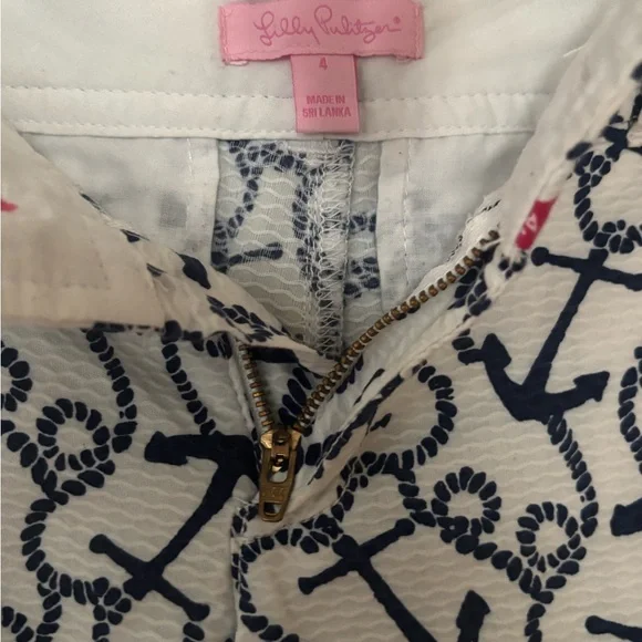 Lilly Pulitzer Navy and Pink Anchor Print Shorts - Picture 3 of 7